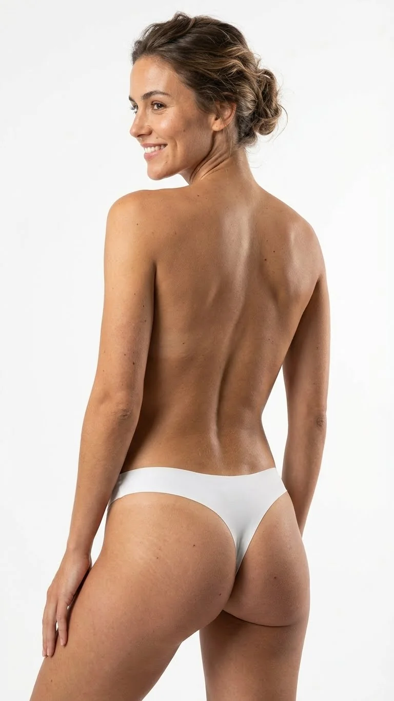 DOMİNANT İz Yapmayan Beyaz Brazilian Külot - Kullanım Görünümü